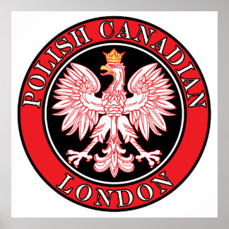 Poster Aigle canadienne polonaise de Londres