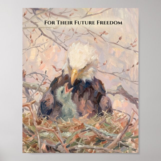 Poster Aigle d'art pour leur liberté future (Devant)