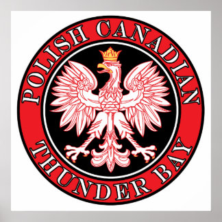 Poster Aigle du Canada polonais de Thunder Bay
