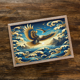 Poster Aigle Majestueux Fièrement Afficher La Liberté