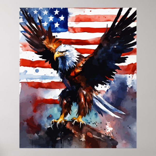 Poster Aigle patriotique | USA | (Devant)