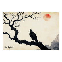 Aigle sur arbre nu