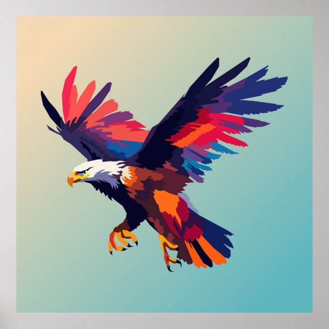 Poster Aigle volant (Devant)