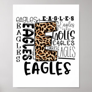 Poster Aigles École Mascotte Léopard Écossais - Ck À l'éc