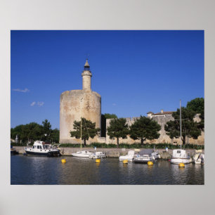 Poster Aigues Mortes, canal du Rhône et de Sète, Gard,