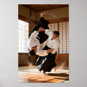 Poster Aikido japonais