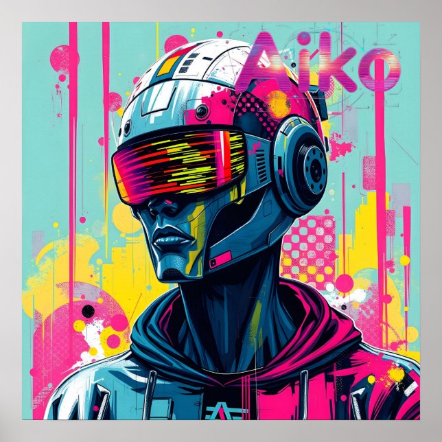 Poster AiKo Grunge Graphique #3 (Devant)