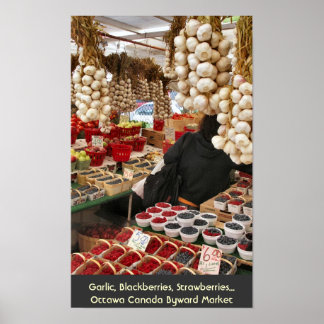 Poster Ail, Blackberry, Fraises...