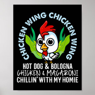 Poster Aile de Poulet Aile de Poulet Hot Dog Bologna Maca