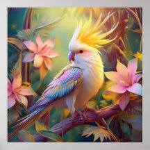 Aile Iridescente Cockatiel Imaginaire Oiseau