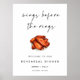 Poster Ailes avant les anneaux Dîner de répétition Bienve