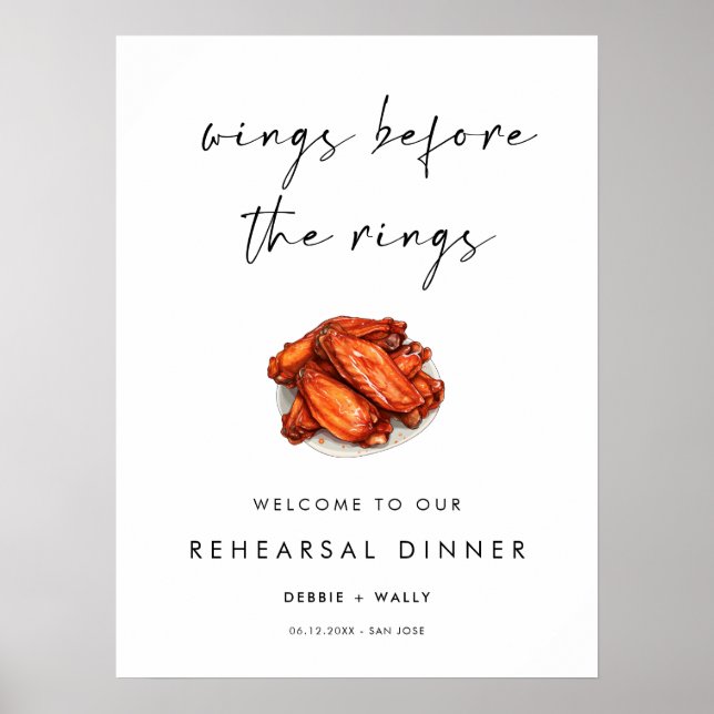 Poster Ailes avant les anneaux Dîner de répétition Bienve (Devant)