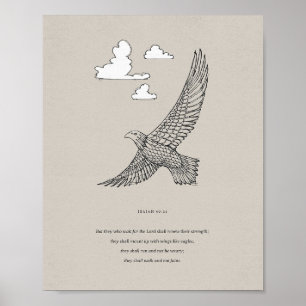Poster Ailes Comme Aigles - Ésaïe 40:31