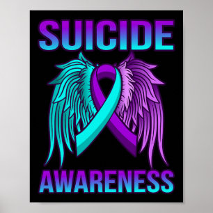 Poster Ailes de sensibilisation au suicide mignon soutien