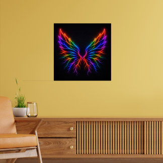 Poster Ailes Néon Vibrantes en Spectre Complet sur Mur