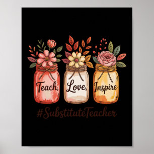 Poster Aime Inspirer Enseigne Pot Retour à l'école Rempla