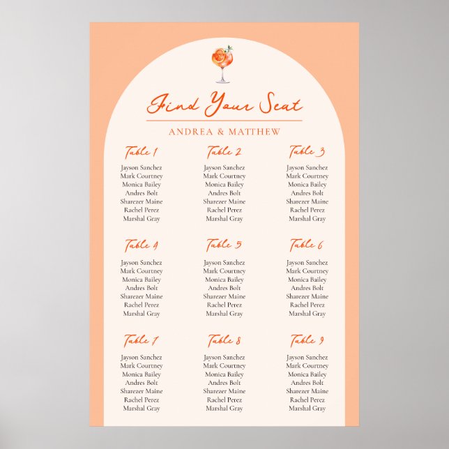 Poster Aimer au premier Spritz Aperol Trouvez votre carte (Devant)
