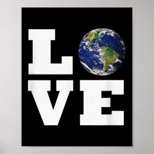 Poster Aimer la Terre _ Amour mondial de la protection en
