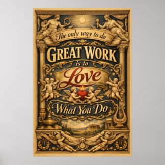 Poster Aimez ce que vous faites Renaissance Typographie A