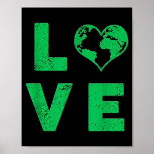 Poster Aimez la planète terre en détresse environnemental