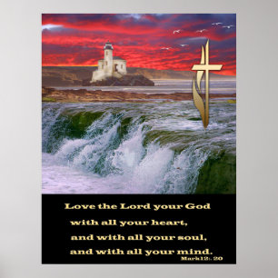 Poster Aimez le Seigneur, votre Dieu, de tout votre coeur