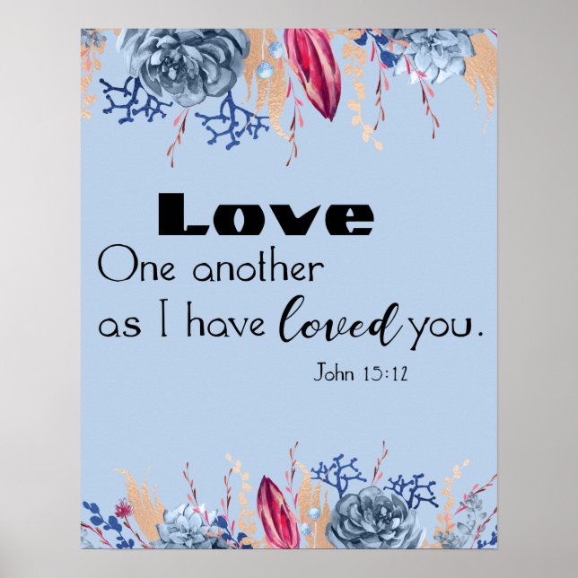 Poster Aimez-vous un autre Verse de la Bible (Devant)