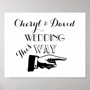 Poster Ainsi Pointer à la main le signe de mariage person