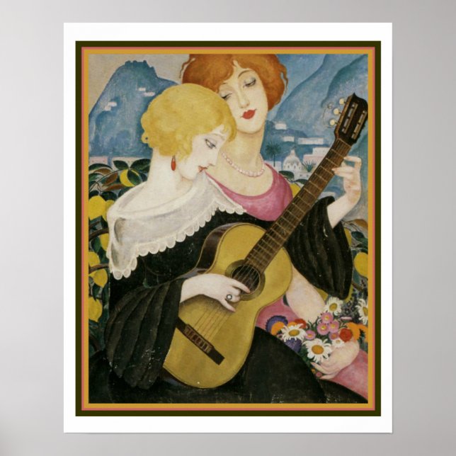 Poster "Air de Capri" 1923 Gerda Wegener 16 x 20 (Devant)