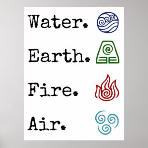 Poster air d'incendie de la terre d'eau