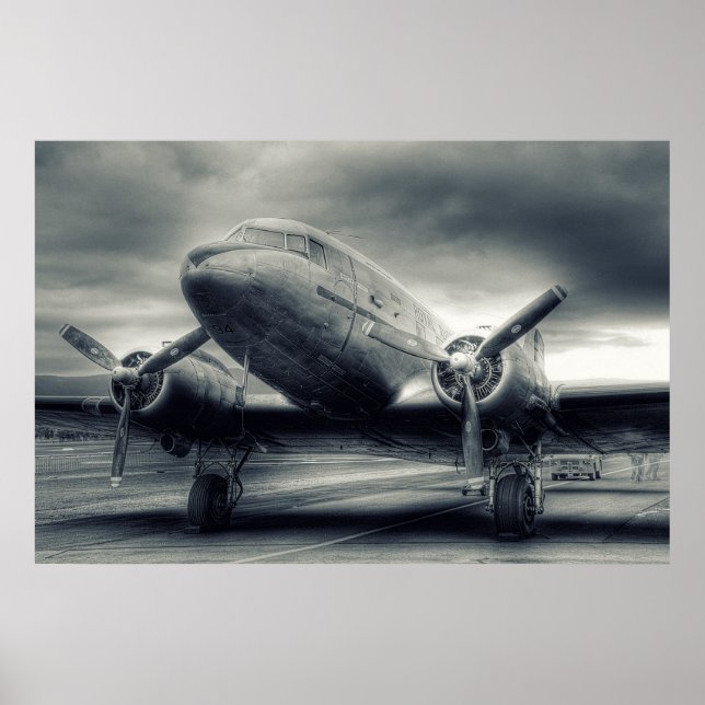 Poster Air Plane Aviation Dakota DC-3 (Devant)