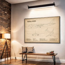 Airbus A320 - Plan de dessin du plan directeur de 