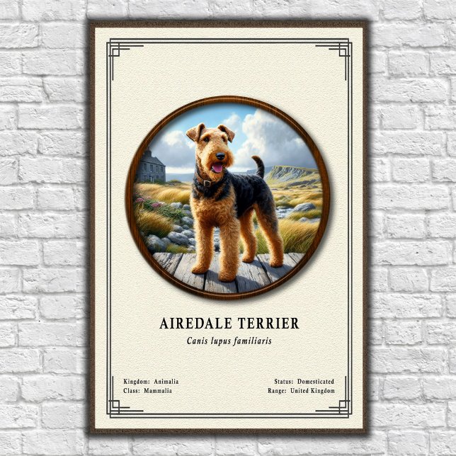 Poster Airedale Terrier Zoology Series (Créateur téléchargé)