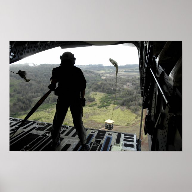 Poster Airman regarde une chute d'entraînement (Devant)