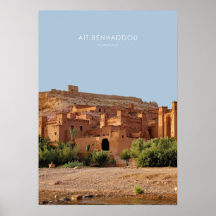 Poster Ait Benhaddou, Maroc Travel Artwork