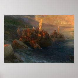 Poster Aivazovsky - Débarquement De Christophe Colomb...