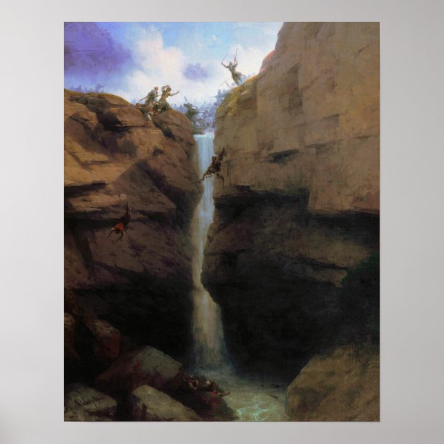 Poster Aivazovsky - Des Soldats D'Affrontements Avec Des  (Devant)