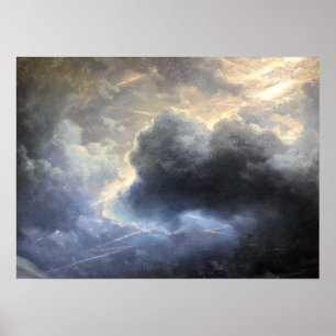 Poster Aivazovsky - Fragment de Nuage et Éclair