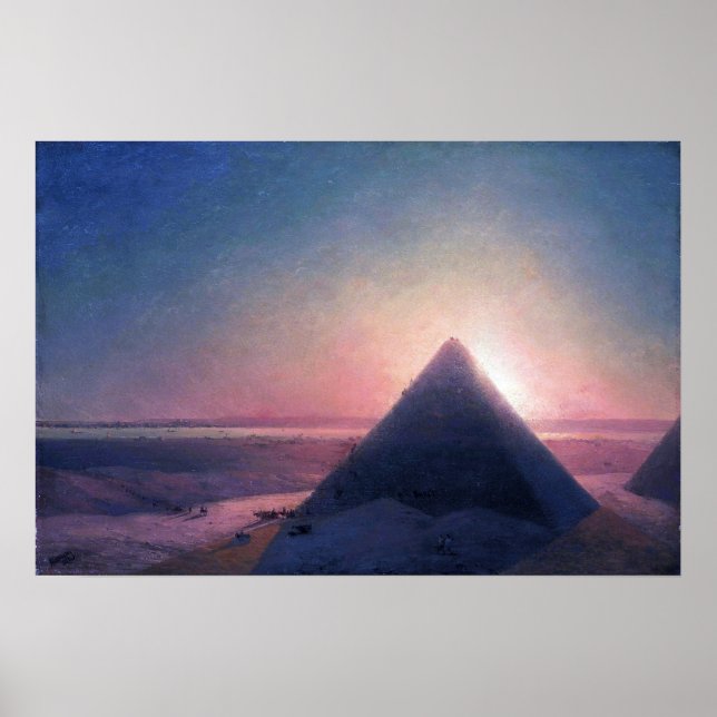 Poster Aivazovsky - La Grande Pyramide De Gizeh (Devant)