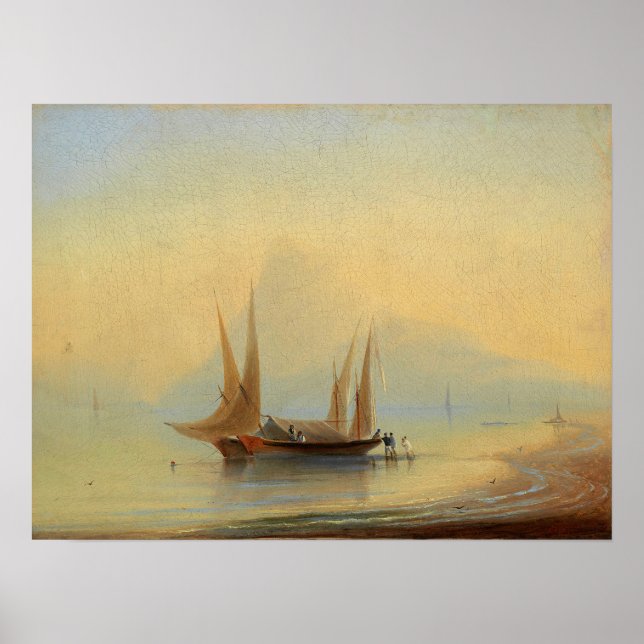 Poster Aivazovsky - Négociations Au Large De La Côte (Devant)