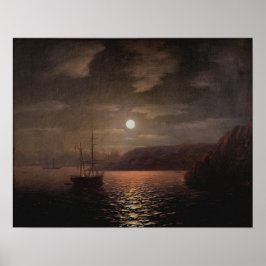 Poster Aivazovsky - Nuit Lune Sur La Mer Noire
