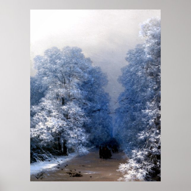 Poster Aivazovsky - Paysage hivernal (Devant)