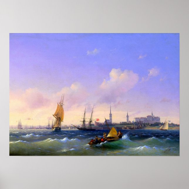 Poster Aivazovsky - Reval 1845 (Devant)