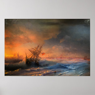 Poster Aivazovsky - Tempête sur Evpatoria