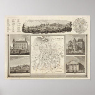 Poster Aix-la-Chapelle, Allemagne