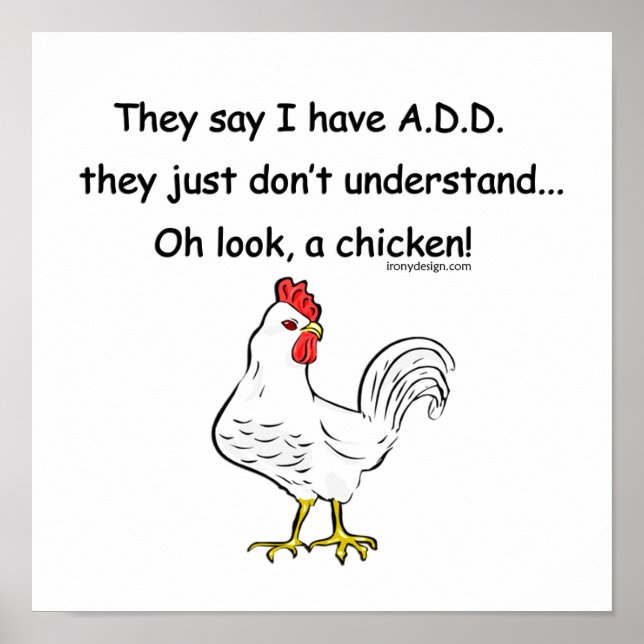 Poster AJOUTER Humour de poulet (Devant)