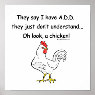 Poster AJOUTER Humour poulet