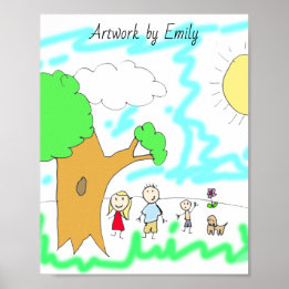 Poster Ajouter l'oeuvre de votre enfant à cette oeuvre