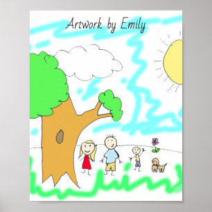 Poster Ajouter l'oeuvre de votre enfant à cette oeuvre