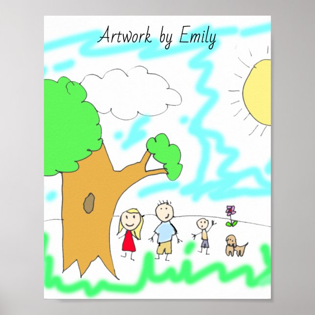 Poster Ajouter l'oeuvre de votre enfant à cette oeuvre (Devant)