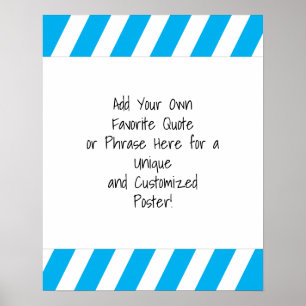 Poster Ajouter un devis personnalisé Diagonale Bleu clair